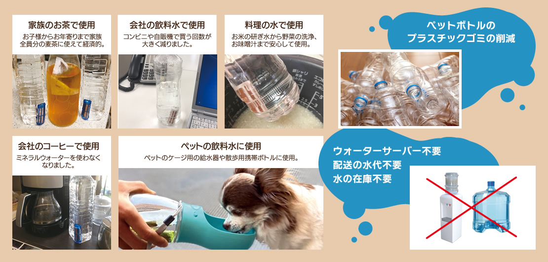 Cu-water携帯浄水器の活用方法と節約事例をご紹介